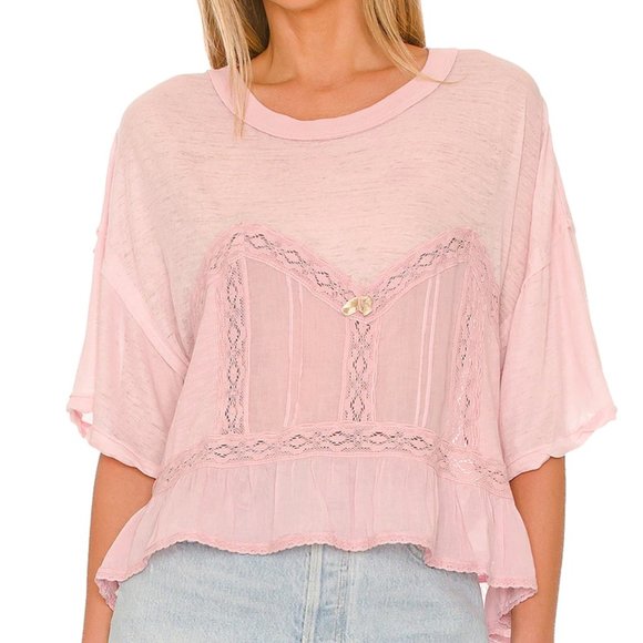 Free People Tops - Free People Fall In Love Tee Lilac Wine NWT XL